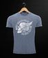 Cooles Angesagtes Herren T-Shirt Vintage Totenkopf Skull Wings Used Look Slim Fit Neverless®preview