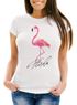 Cooles Damen T-Shirt Flamingo Seepferdchen Watercolor Slim Fit Neverless®preview