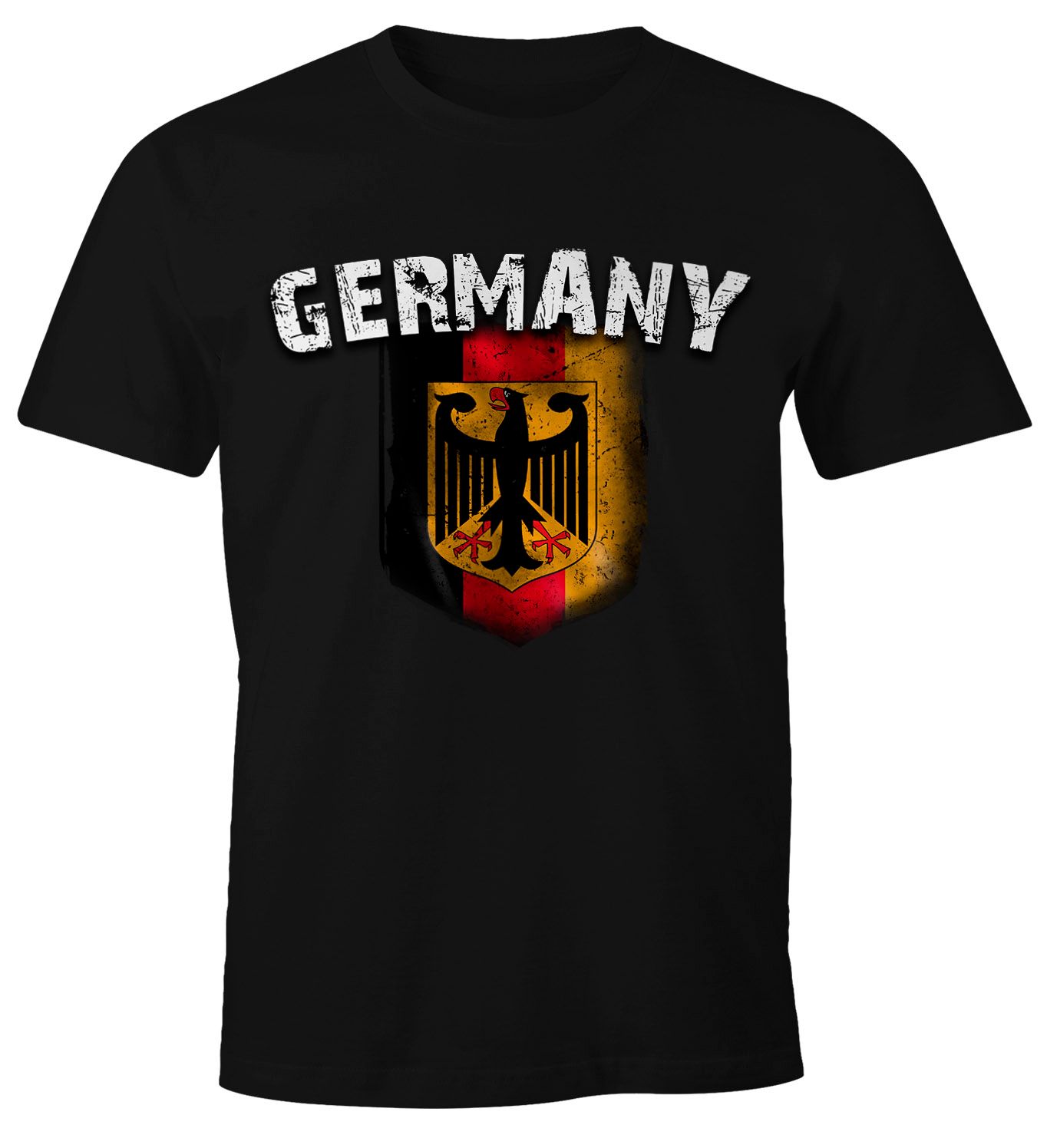 Cooles Herren Fußball WM EM T-Shirt Deutschland Flaggen Design Vintage Look