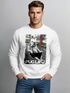 cooles Herren Sweatshirt mit Pug Life Print Hund in Schaukel Neverless®preview