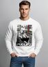 cooles Herren Sweatshirt mit Pug Life Print Hund in Schaukel Neverless®preview