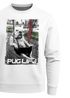 cooles Herren Sweatshirt mit Pug Life Print Hund in Schaukel Neverless®preview