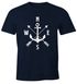 Cooles Herren T-Shirt Anker Kompass Windrose Arrows Moonworks®preview
