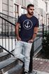 Cooles Herren T-Shirt Anker Kreis Segeln Meer Motiv Neverless®preview