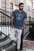 Cooles Herren T-Shirt Anker Kreis Segeln Meer Motiv Neverless®preview