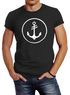 Cooles Herren T-Shirt Anker Kreis Segeln Meer Motiv Neverless®preview