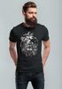 Cooles Herren T-Shirt Löwe Print Aufdruck Motiv Slim Fit Neverless®preview