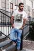 cooles Herren T-Shirt mit Pug Life Print, Hund in Schaukel, Slim Fit Neverless®preview