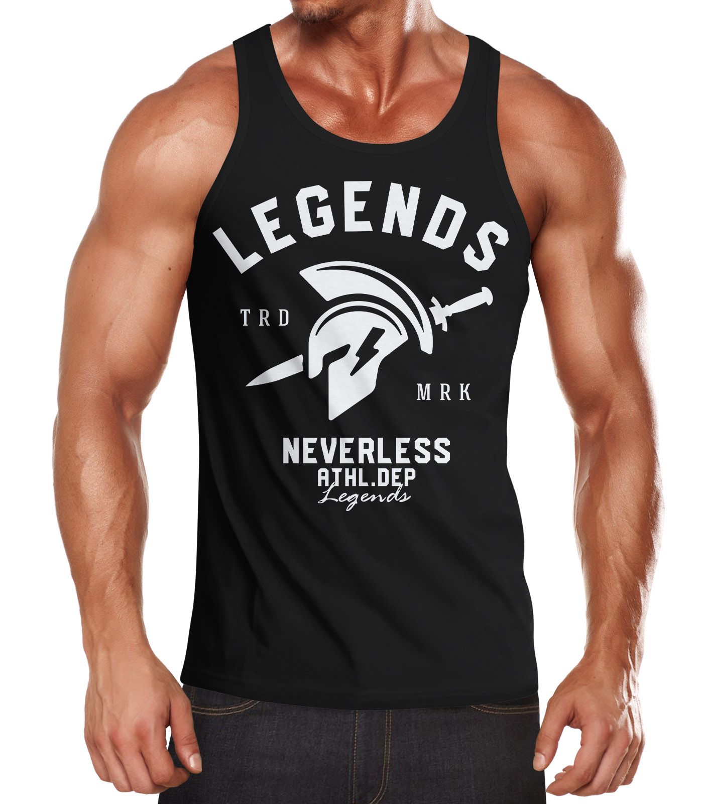 Cooles Herren Tank-Top Gladiator Sparta Gym Athletics Sport Fitness Muskelshirt Muscle Shirt Neverless®