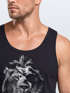 cooles Herren Tank-Top mit großem Löwen Aufdruck Neverless®Lion Eye Patchpreview