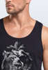 cooles Herren Tank-Top mit großem Löwen Aufdruck Neverless®Lion Eye Patchpreview