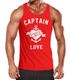 Cooles Herren Tanktop Captain of Love Disco Feiern Muscle Shirt Moonworks®preview