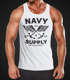 Cooles Herren Tanktop Nautical Maritim Anker mit Flügeln Navy Supply Vintage Neverless®preview