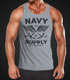 Cooles Herren Tanktop Nautical Maritim Anker mit Flügeln Navy Supply Vintage Neverless®preview