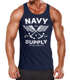 Cooles Herren Tanktop Nautical Maritim Anker mit Flügeln Navy Supply Vintage Neverless®preview