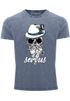 Cooles, lustiges Angesagtes Herren T-Shirt Vintage Shirt Servus Skull Totenkopf Aufdruck Used Look Slim Fit Neverless®preview