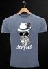Cooles, lustiges Angesagtes Herren T-Shirt Vintage Shirt Servus Skull Totenkopf Aufdruck Used Look Slim Fit Neverless®preview