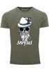 Cooles, lustiges Angesagtes Herren T-Shirt Vintage Shirt Servus Skull Totenkopf Aufdruck Used Look Slim Fit Neverless®preview