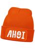 Damen Beanie Ahoi Patch Strickmütze mit Spruch Streetwear Maritim Aufdruck Lustig Damenmütze Moonworks®preview