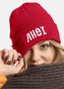 Damen Beanie Ahoi Patch Strickmütze mit Spruch Streetwear Maritim Aufdruck Lustig Damenmütze Moonworks®preview