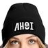 Damen Beanie Ahoi Patch Strickmütze mit Spruch Streetwear Maritim Aufdruck Lustig Damenmütze Moonworks®preview