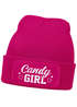 Damen Beanie - Candy Girl - Strickmütze Spruch Karneval Fasching Aufdruck Lustig Damenmütze Moonworks®preview