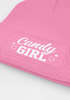 Damen Beanie - Candy Girl - Strickmütze Spruch Karneval Fasching Aufdruck Lustig Damenmütze Moonworks®preview