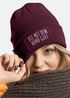 Damen Beanie Geschenk für Hundeliebhaberinnen Strickmütze mit Spruch Aufdruck Lustig Die mit dem Hund geht Hundebesitzer Moonworks®preview