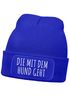 Damen Beanie Geschenk für Hundeliebhaberinnen Strickmütze mit Spruch Aufdruck Lustig Die mit dem Hund geht Hundebesitzer Moonworks®preview