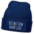 Damen Beanie Geschenk für Hundeliebhaberinnen Strickmütze mit Spruch Aufdruck Lustig Die mit dem Hund geht Hundebesitzer Moonworks®preview