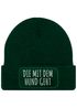 Damen Beanie Geschenk für Hundeliebhaberinnen Strickmütze mit Spruch Aufdruck Lustig Die mit dem Hund geht Hundebesitzer Moonworks®preview