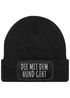 Damen Beanie Geschenk für Hundeliebhaberinnen Strickmütze mit Spruch Aufdruck Lustig Die mit dem Hund geht Hundebesitzer Moonworks®preview