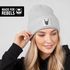 Damen Beanie mit Aufdruck Skeletthand Wintermütze Frauen Strickmütze Geschenkidee Freundin Frau MoonWorks®preview