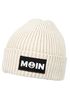 Damen Beanie mit Patch Aufdruck Print Moin Nordisch Wintermütze Strickmütze Neverless®preview