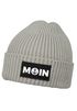 Damen Beanie mit Patch Aufdruck Print Moin Nordisch Wintermütze Strickmütze Neverless®preview