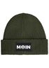 Damen Beanie mit Patch Aufdruck Print Moin Nordisch Wintermütze Strickmütze Neverless®preview