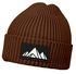 Damen Beanie mit Patch Berge Gebirge Outrdoor Aufdruck Print Wintermütze Strickmütze Frauen Neverless®preview