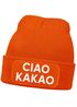 Damen Beanie mit Patch Ciao Kakao Strickmütze mit Spruch Aufdruck Lustig Damenmütze Moonworks®preview