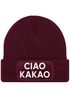 Damen Beanie mit Patch Ciao Kakao Strickmütze mit Spruch Aufdruck Lustig Damenmütze Moonworks®preview
