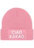 Damen Beanie mit Patch Ciao Kakao Strickmütze mit Spruch Aufdruck Lustig Damenmütze Moonworks®preview