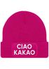 Damen Beanie mit Patch Ciao Kakao Strickmütze mit Spruch Aufdruck Lustig Damenmütze Moonworks®preview
