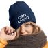 Damen Beanie mit Patch Ciao Kakao Strickmütze mit Spruch Aufdruck Lustig Damenmütze Moonworks®preview