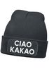 Damen Beanie mit Patch Ciao Kakao Strickmütze mit Spruch Aufdruck Lustig Damenmütze Moonworks®preview