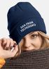 Damen Beanie mit Patch San Fran Tschüssiko Strickmütze mit Spruch Aufdruck Lustig Damenmütze Moonworks®preview