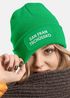 Damen Beanie mit Patch San Fran Tschüssiko Strickmütze mit Spruch Aufdruck Lustig Damenmütze Moonworks®preview