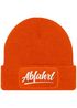Damen Beanie mit Patch Skifahren Strickmütze mit Spruch Aufdruck Abfahrt Damenmütze Moonworks®preview