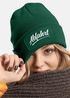 Damen Beanie mit Patch Skifahren Strickmütze mit Spruch Aufdruck Abfahrt Damenmütze Moonworks®preview