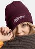 Damen Beanie mit Patch Skifahren Strickmütze mit Spruch Aufdruck Skihaserl Damenmütze Moonworks®preview