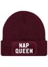 Damen Beanie mit Patch Spruch Nap Queen Statement Strickmütze Aufdruck Lustig Damenmütze Moonworks®preview