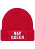 Damen Beanie mit Patch Spruch Nap Queen Statement Strickmütze Aufdruck Lustig Damenmütze Moonworks®preview